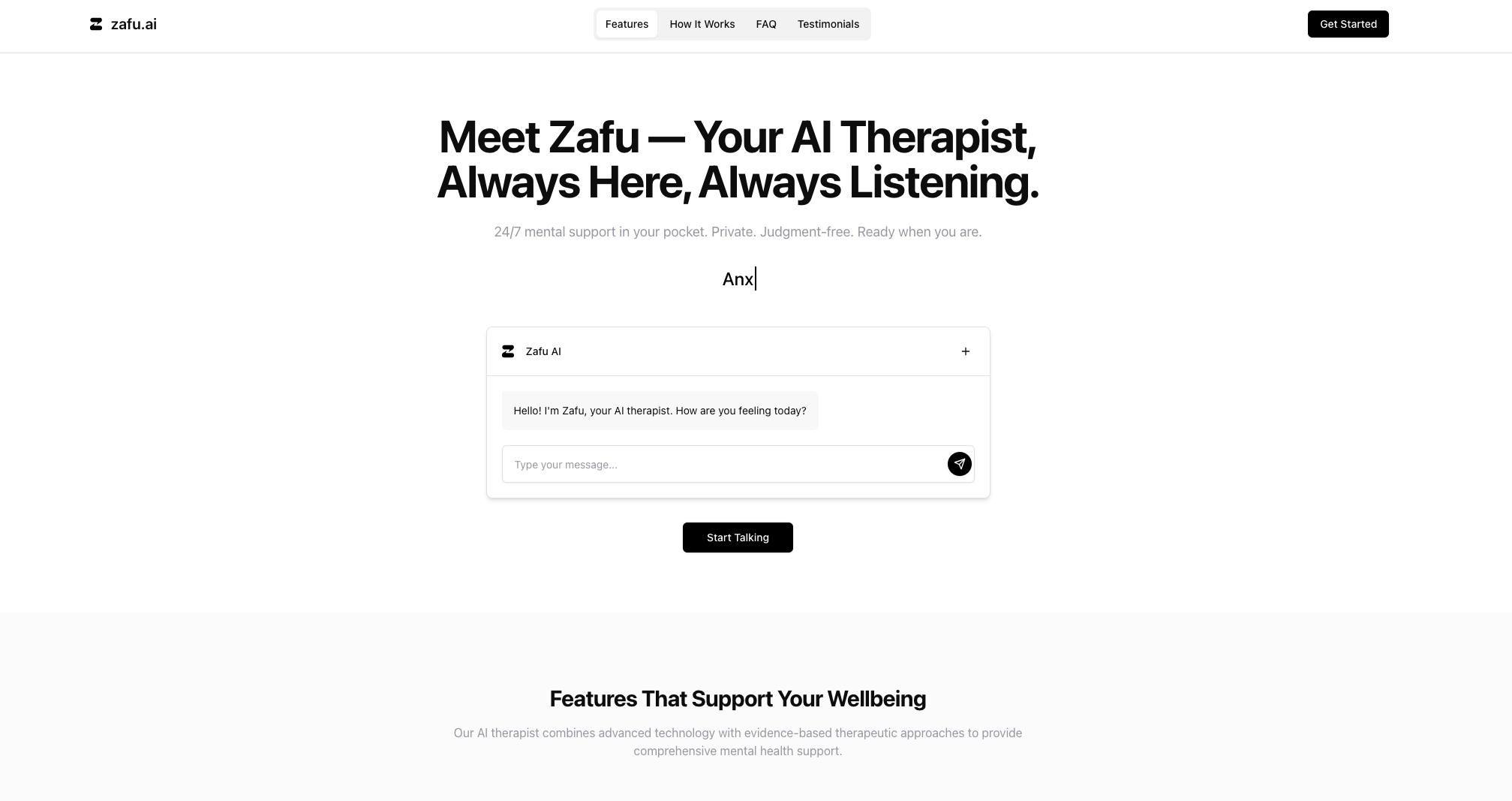 AI Therapist——zafu