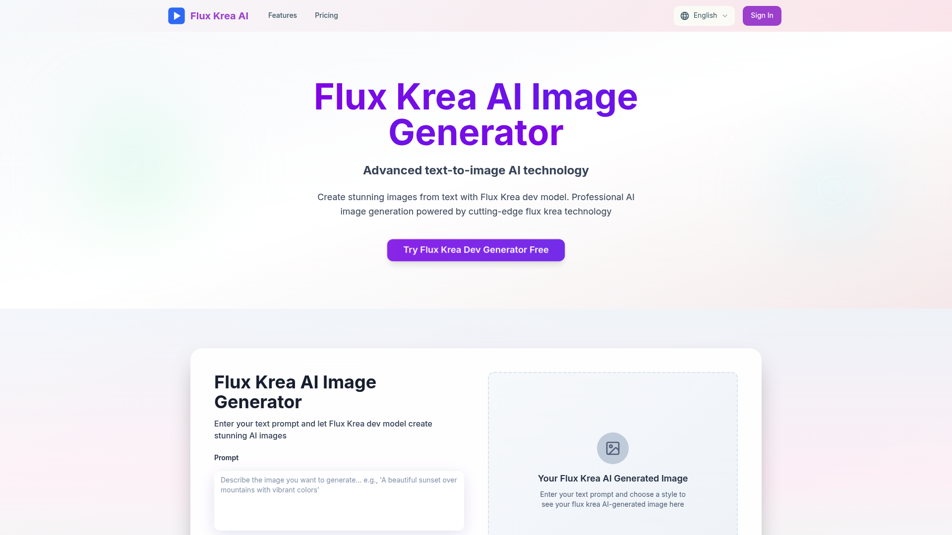 Flux Krea: Advanced AI Image Generator