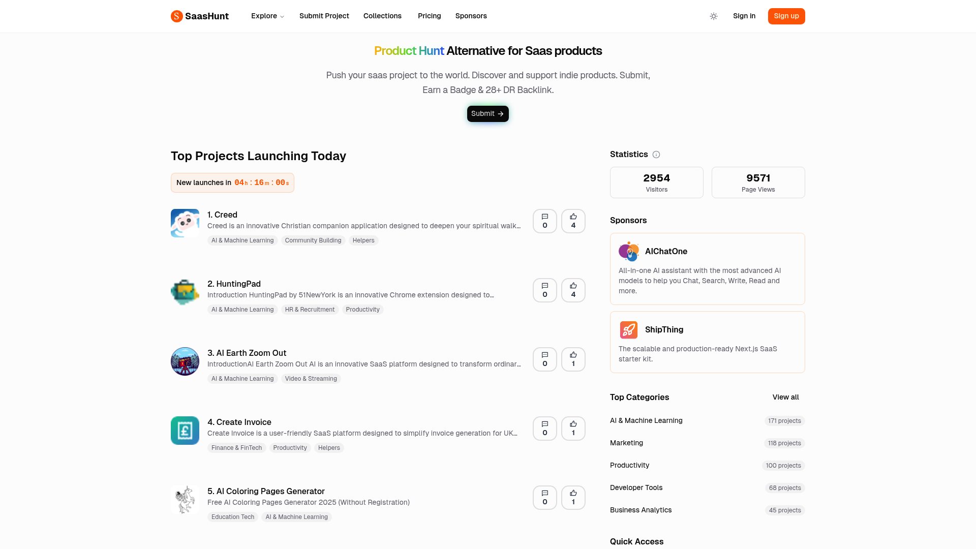 SaasHunt : A Platform Dedicated to Discovering and Promoting SaaS Products