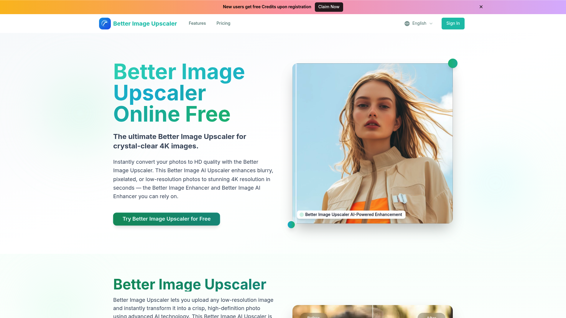 he Ultimate AI Image Upscaler for 4K