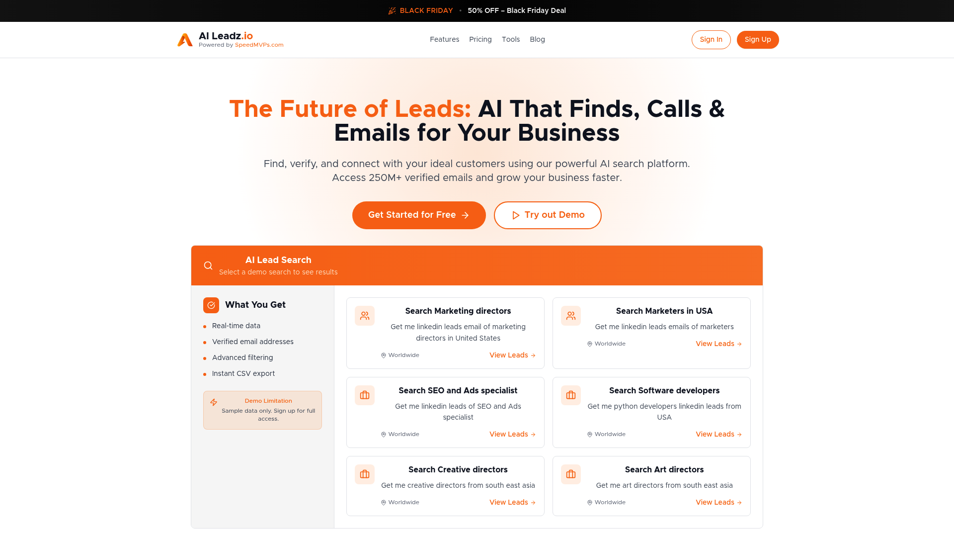 AI Leadz: AI That Finds, Calls & Emails for Your Business