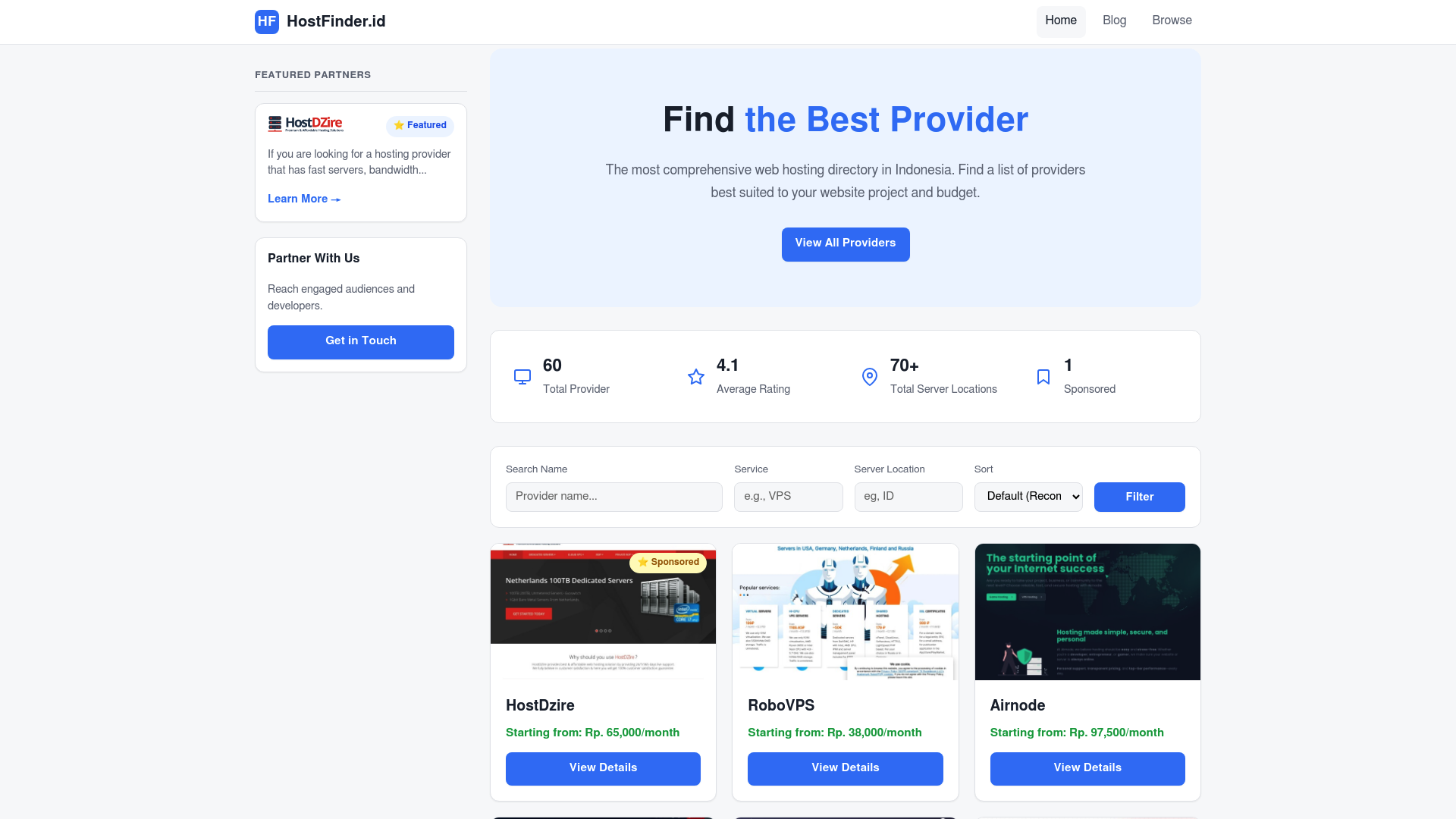 HostFinder.id: Indonesia's Premier Web Hosting Directory