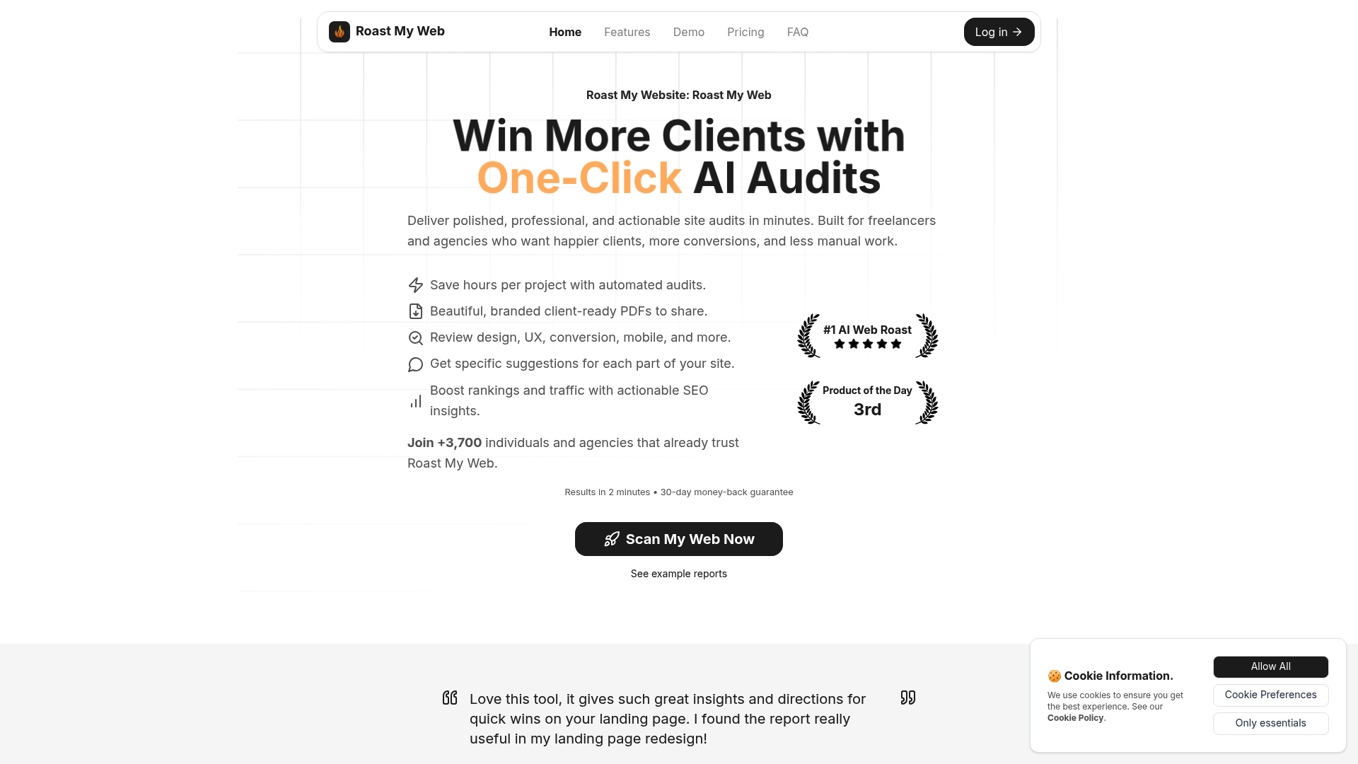 Roast My Website: Boost Conversions with AI Audits