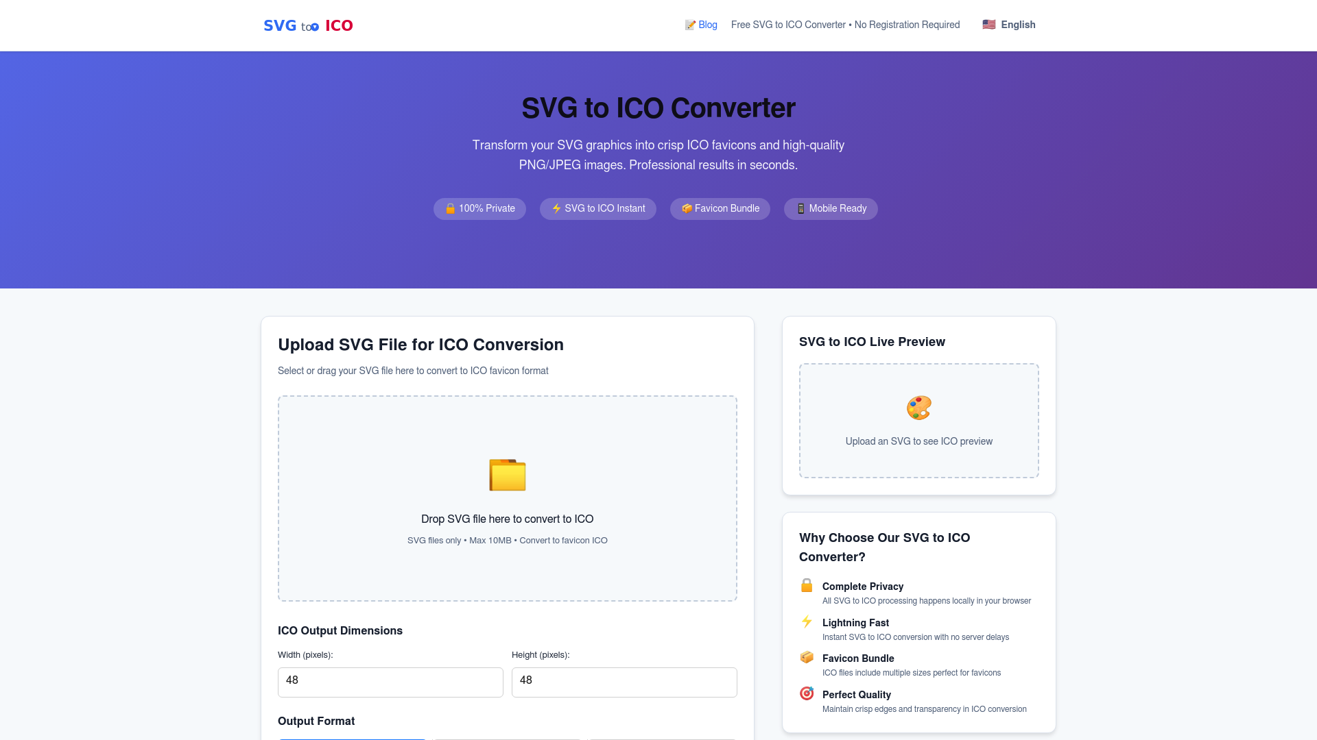 SVG to ICO: Free & Instant Favicon Converter