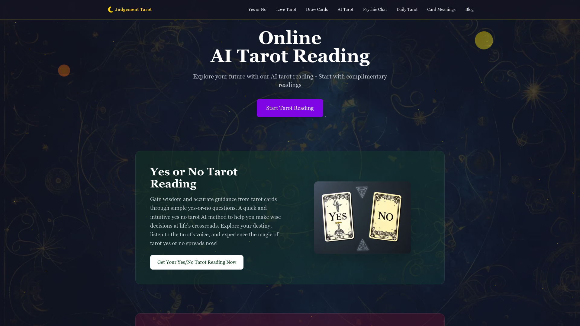 JudgementTarot: Experience the Best AI Tarot Readings Online