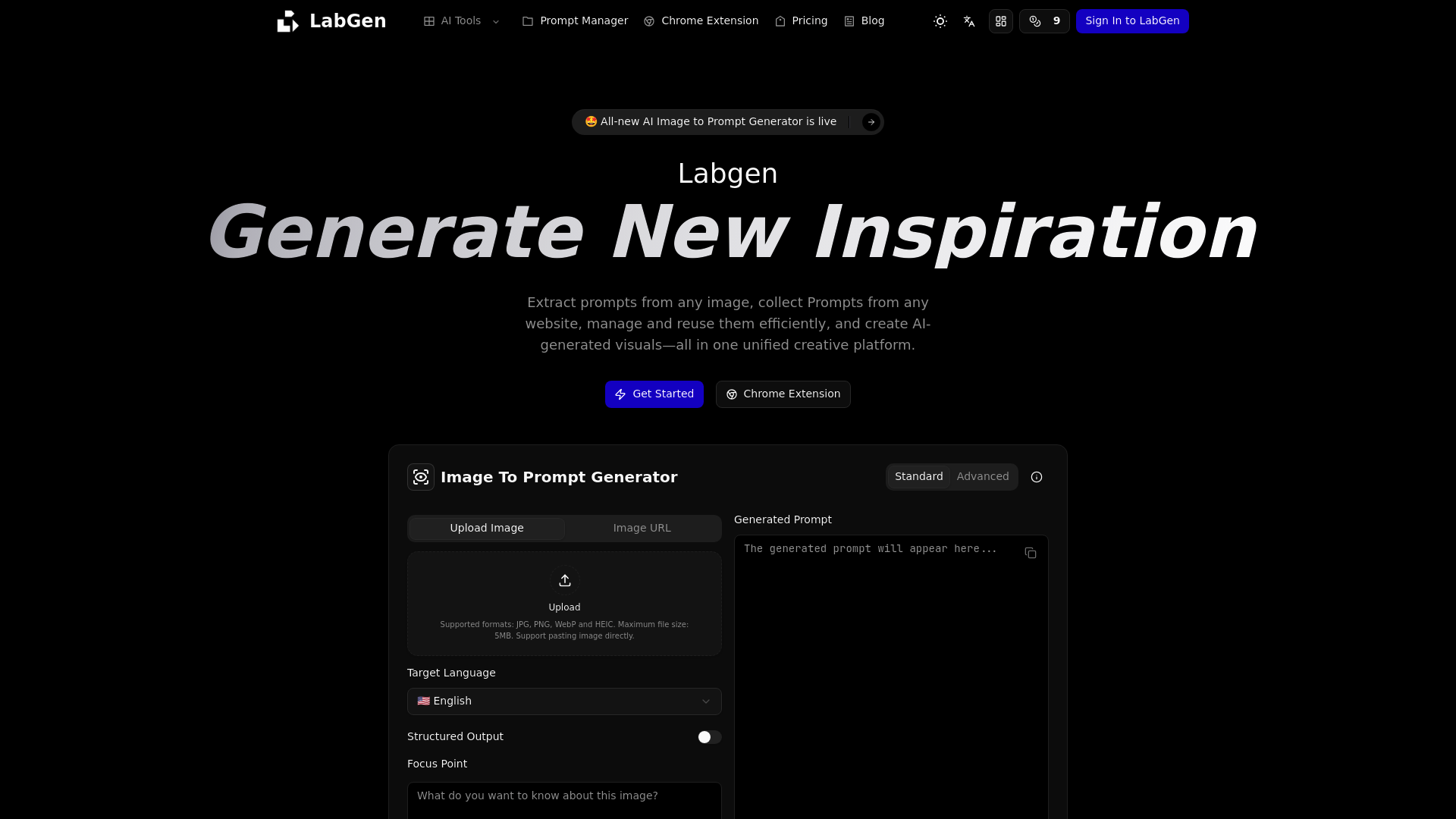 LabGen: The Best AI Image To Prompt Generator for Creators
