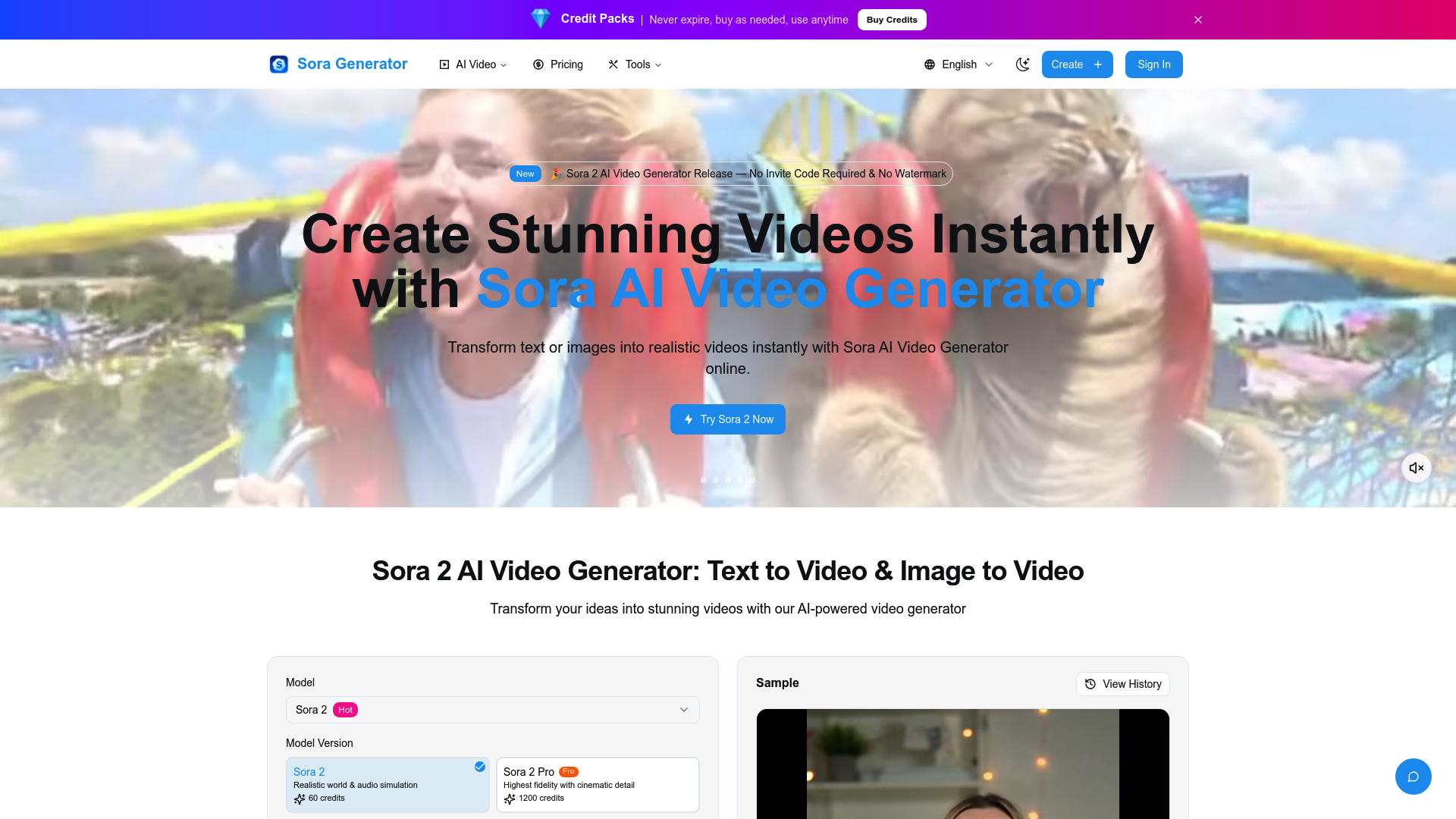 Sora AI 视频生成器：文字即刻转为电影级大片