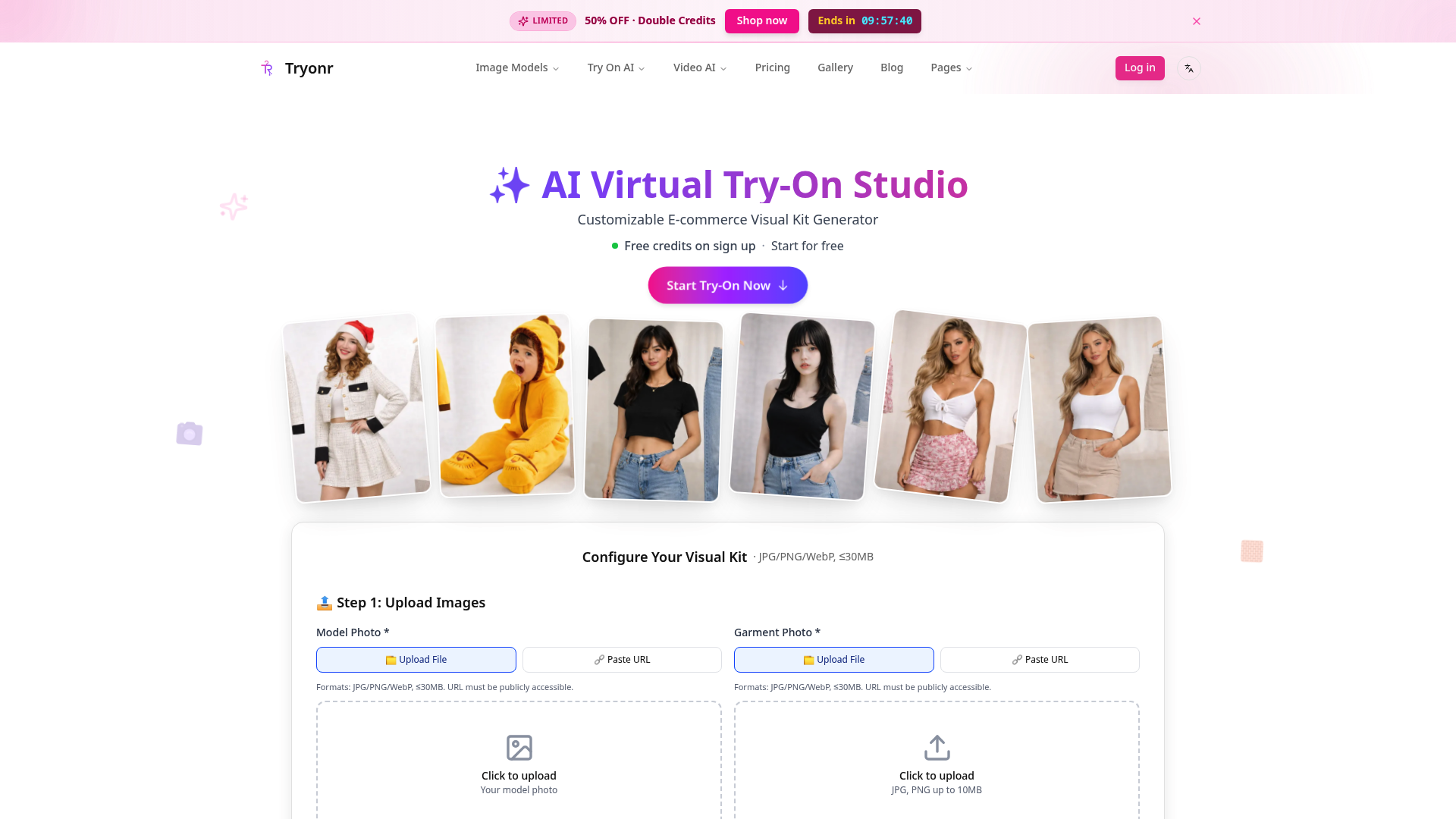 Tryonr：电商必备的 AI 虚拟试衣间，一键生成商拍大片