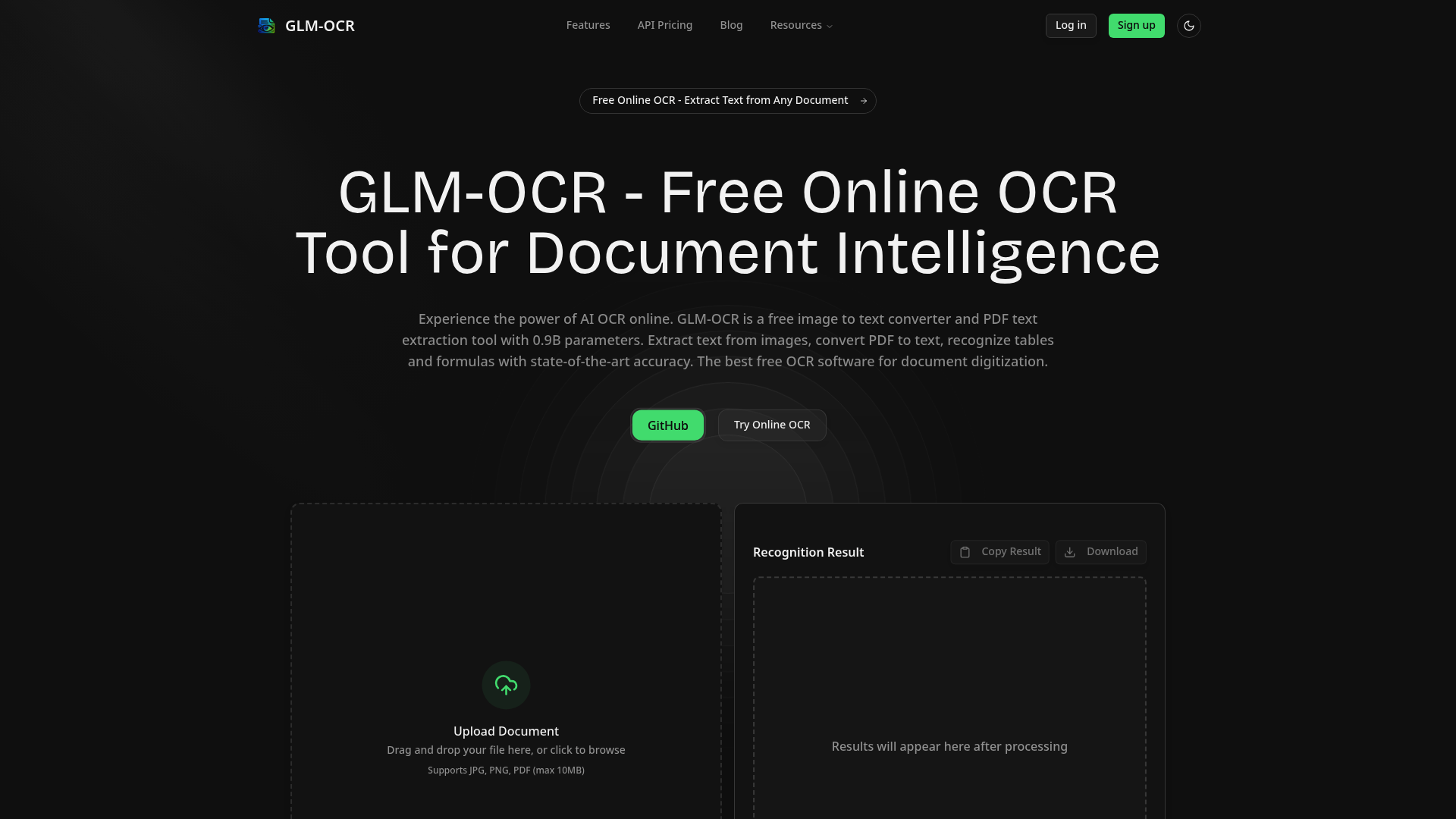 GLM OCR：免费高精度AI文字识别工具，支持图片转文本与PDF提取