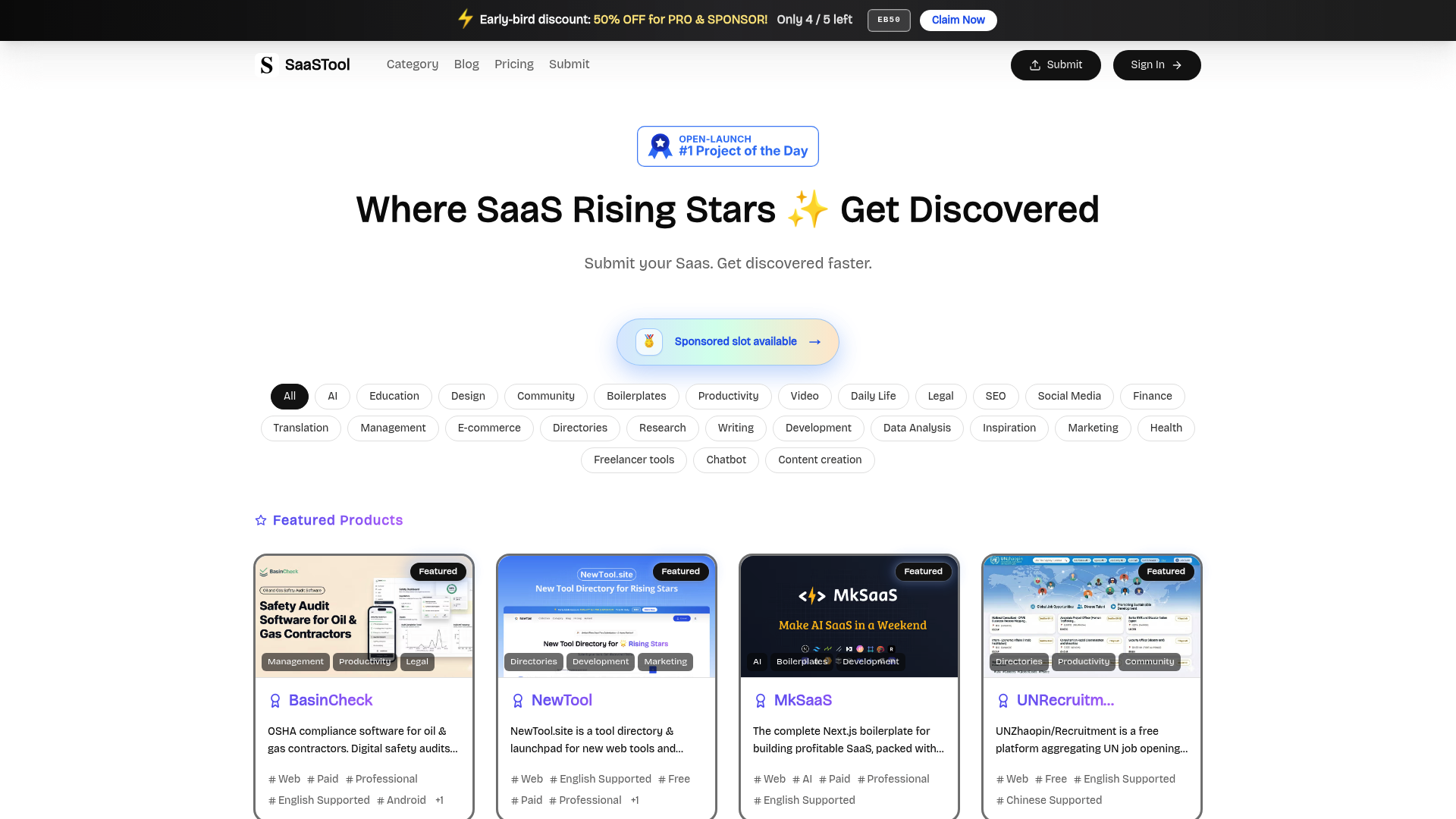 The Discovery Hub for Rising Star SaaS