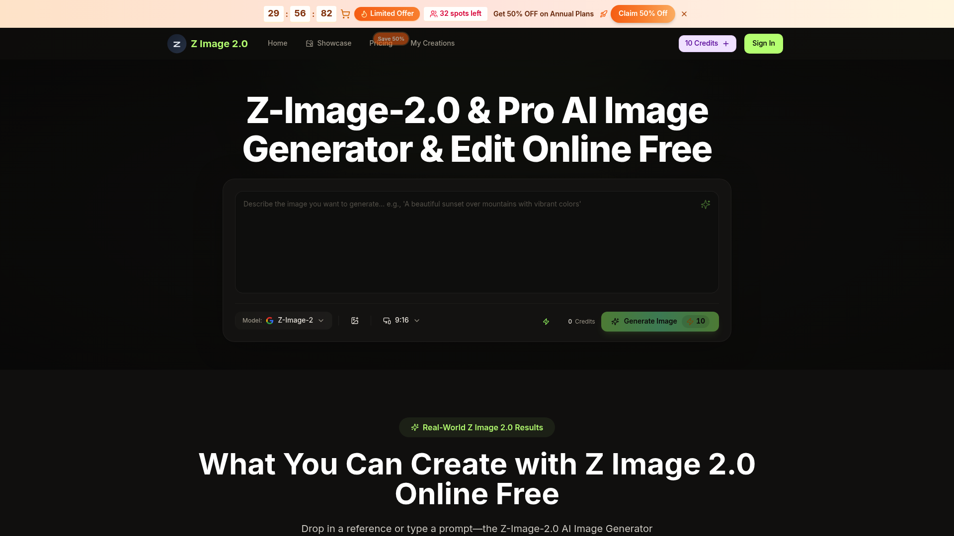 Z-Image-2.0  Pro AI Image Generator  Edit Online Free