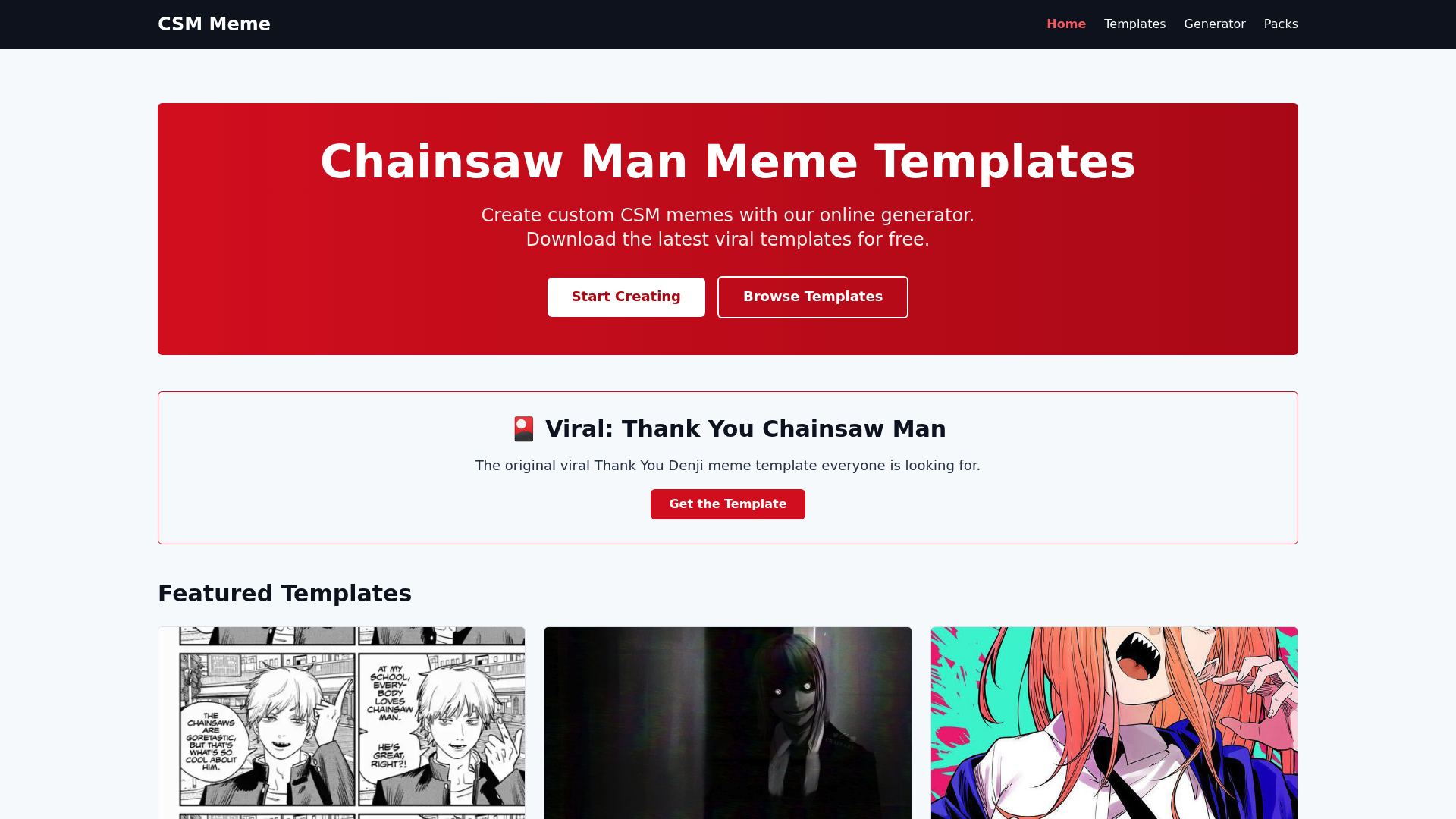 Chainsaw Man Meme Templates