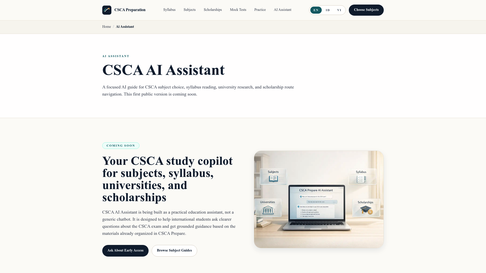 CSCA Prepare AI Assistant