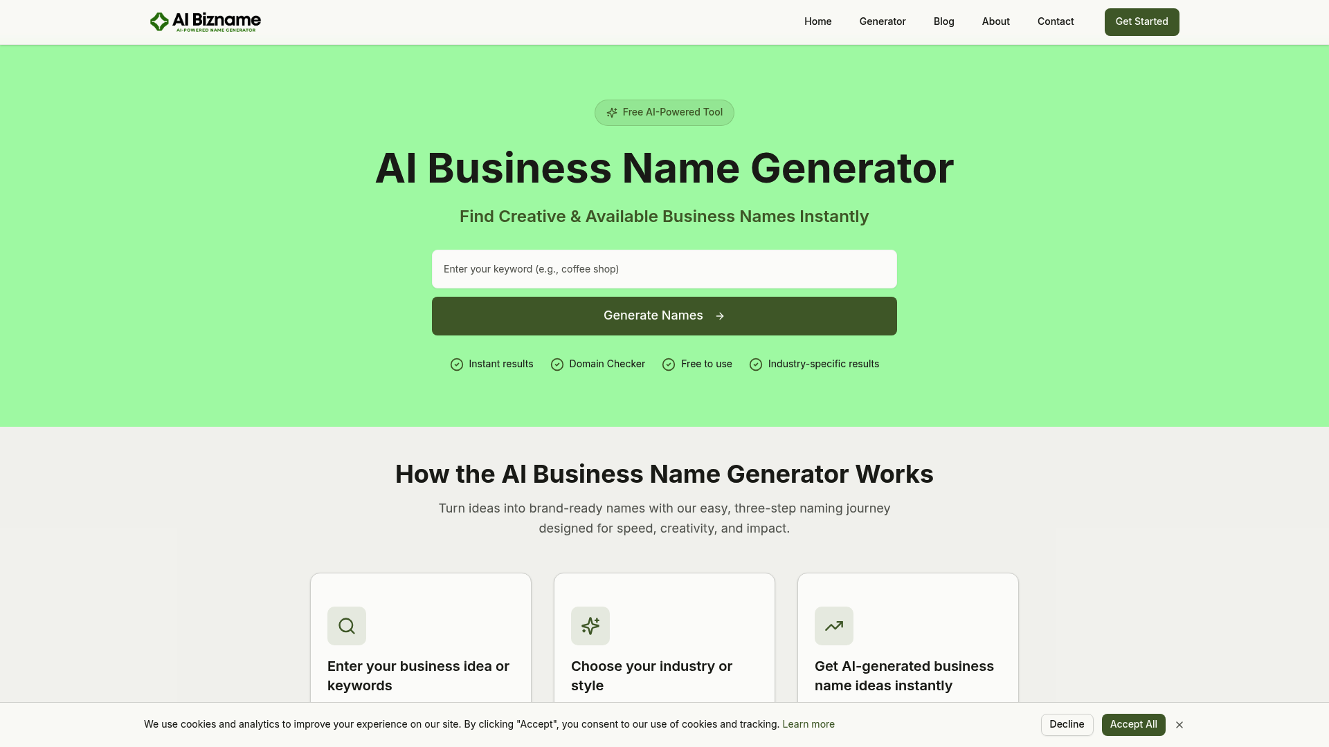 AI Business Name Generator