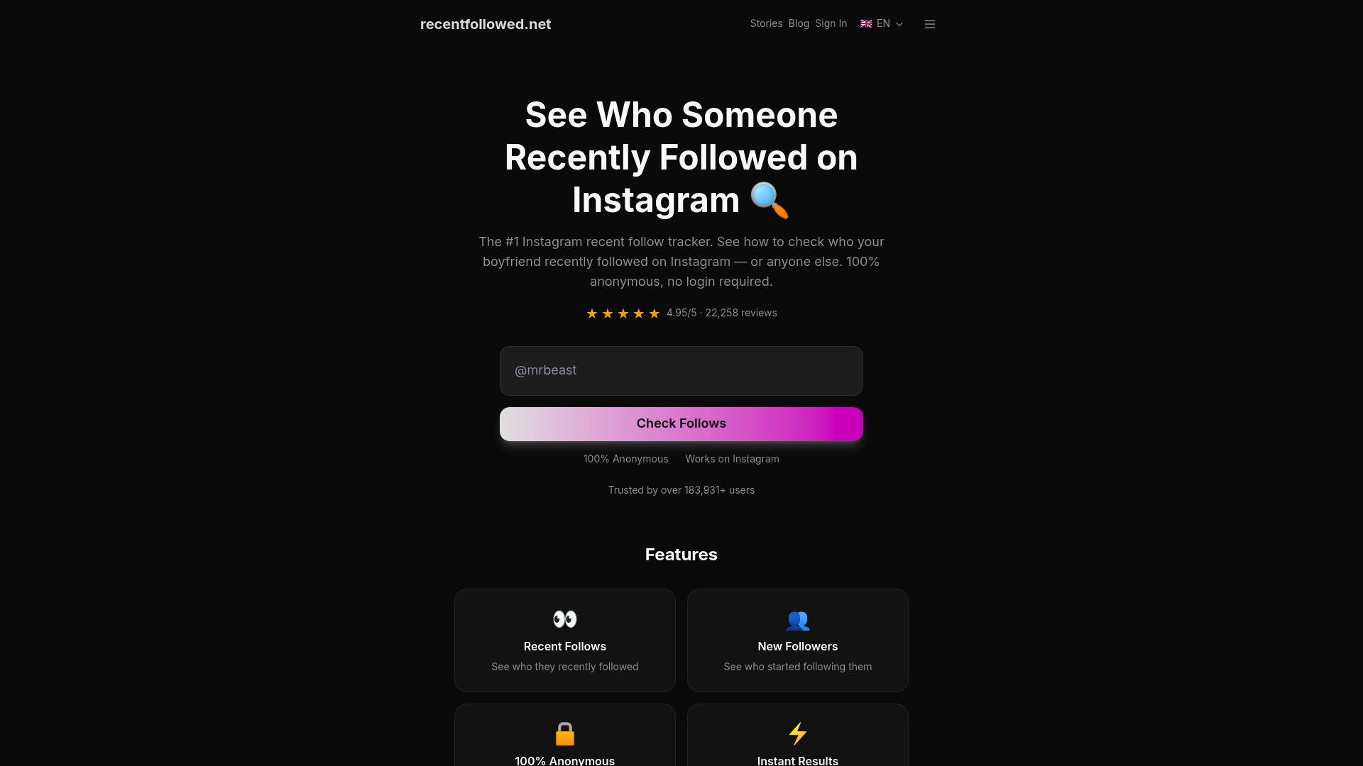 RecentFollowed - Instagram Recent Follows Viewer