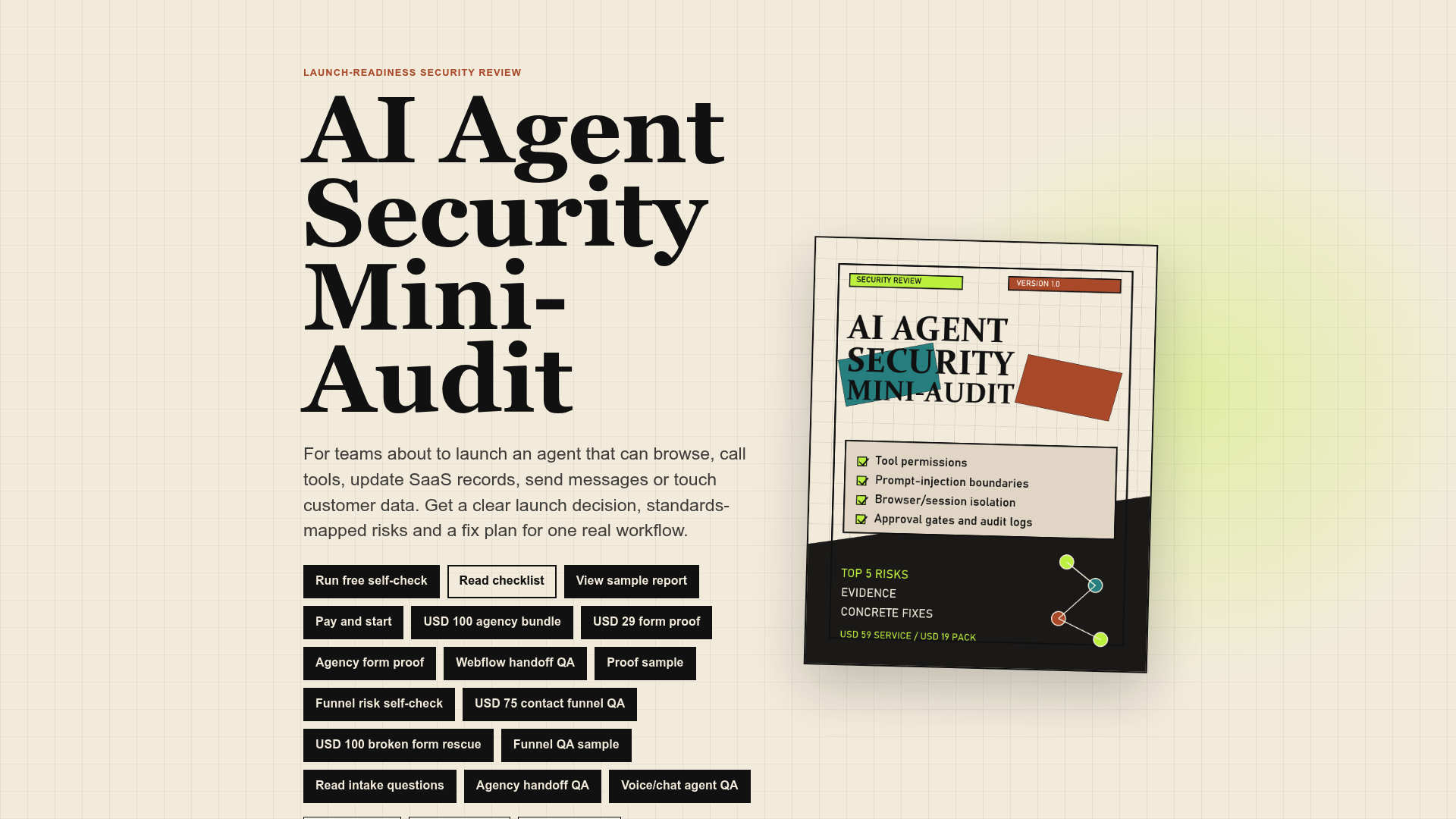 AI Agent Security Mini Audit