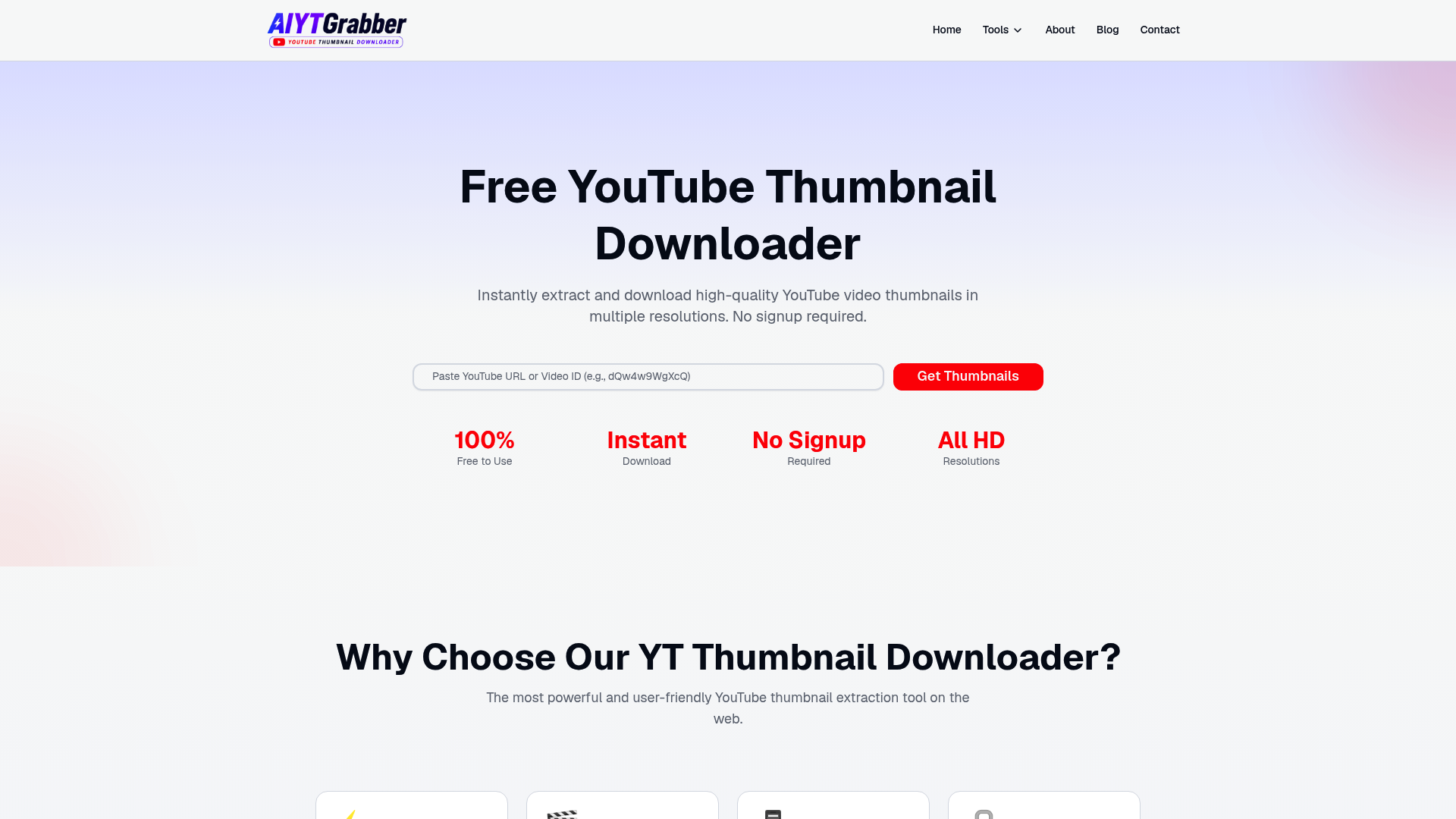 YouTube Thumbnail Downloader