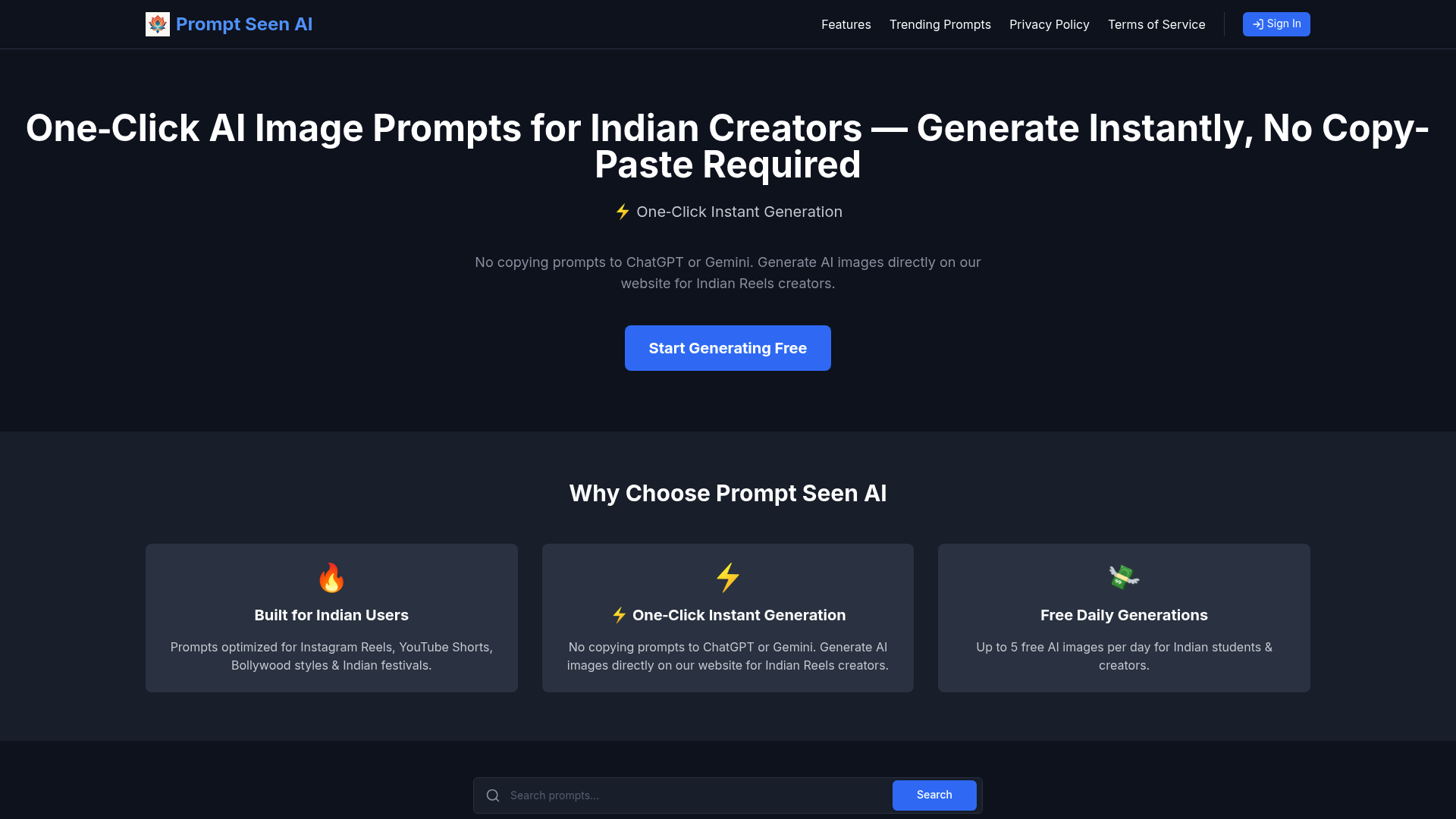 promptseen one click gpt image generation