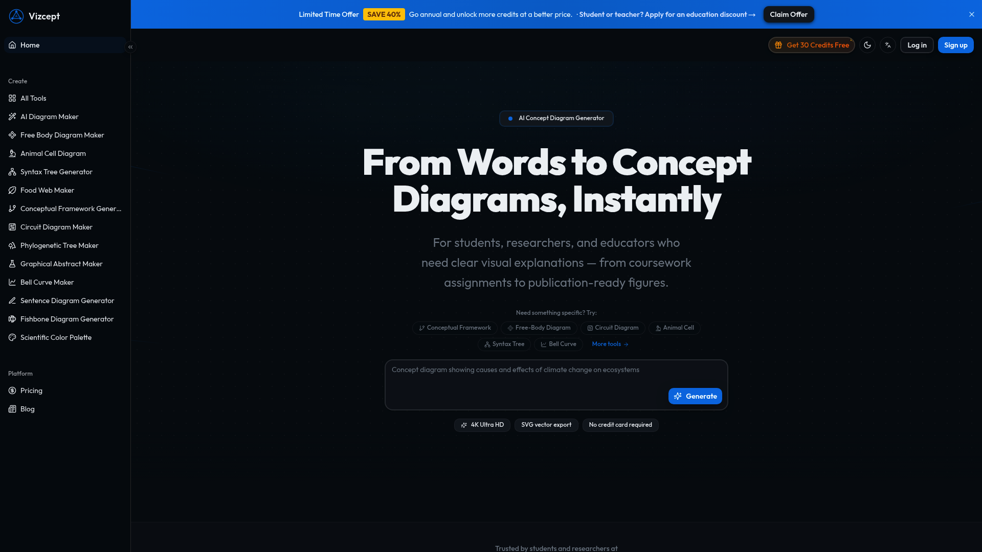 Vizcept - AI Concept Diagram Generator