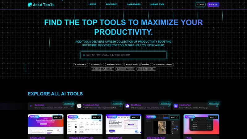 Discover the Best AI Tools with Acidtools