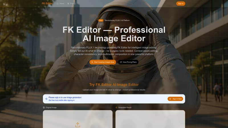FK Editor – The Next Generation AI Image Editing Platform Powered