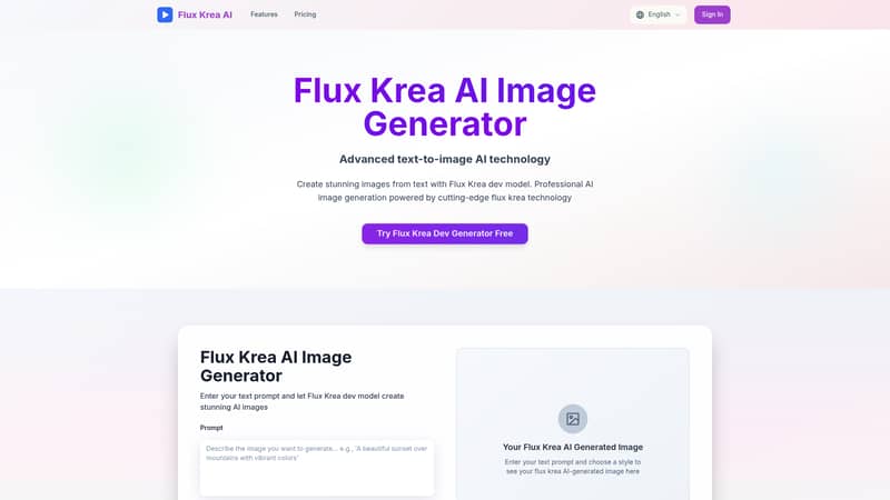 Flux Krea: Advanced AI Image Generator Flux Krea: Advanced AI Image Generator