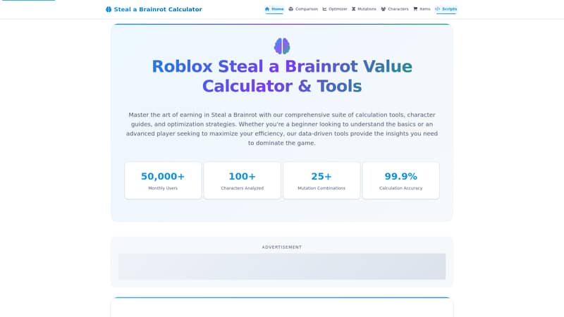 Steal a Brainrot Calculator