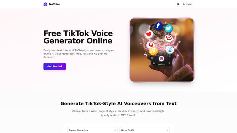 Tokvoice: The Ultimate TikTok Voice Generator