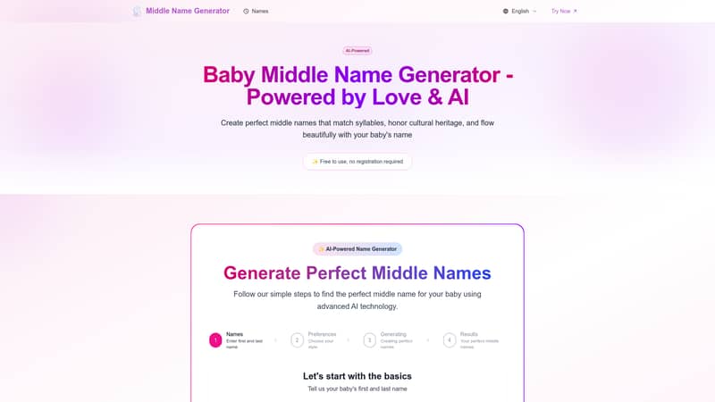 Find the Perfect Middle Name Generator for Your Baby in 2025