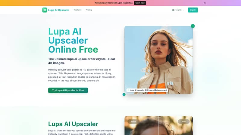 Lupa AI Upscaler Online Free Lupa AI Upscaler Online Free