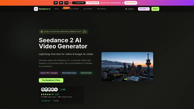 Seedance 2: Professional AI Video Generator & Studio Seedance 2: Professional AI Video Generator & Studio