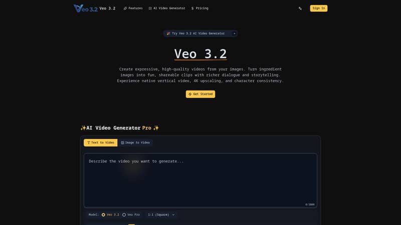 Veo 3.2 AI Video Generator: Create Professional 4K Videos