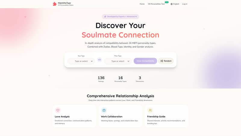 16人格性格匹配度查询：matchmytype 深度解析